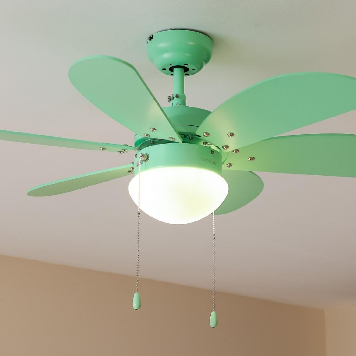 Cecotec Ventiladores de techo con luz EnergySilence Aero 3600 Vision Full Green