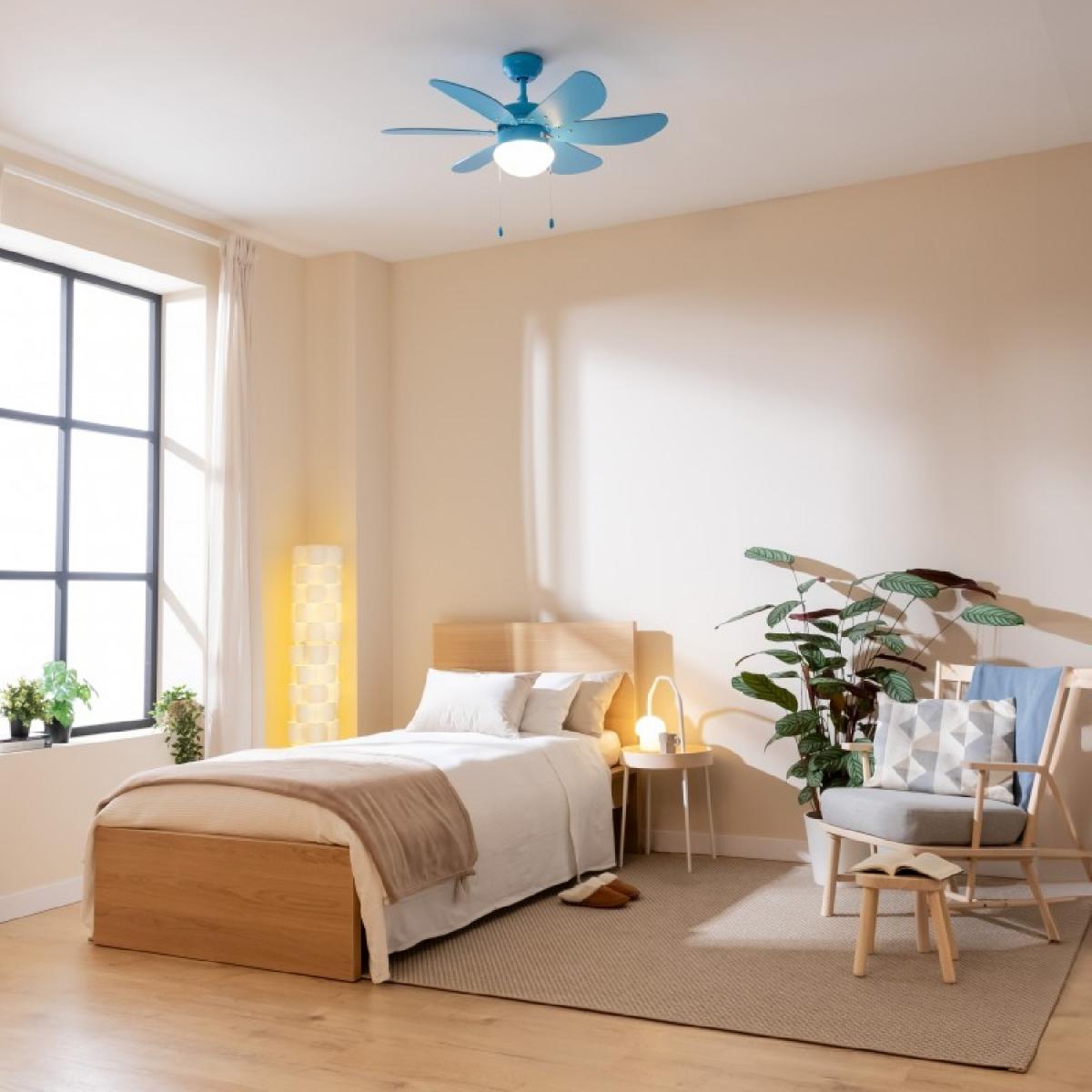 Cecotec Ventiladores de techo con luz EnergySilence Aero 3600 Vision Full Blue