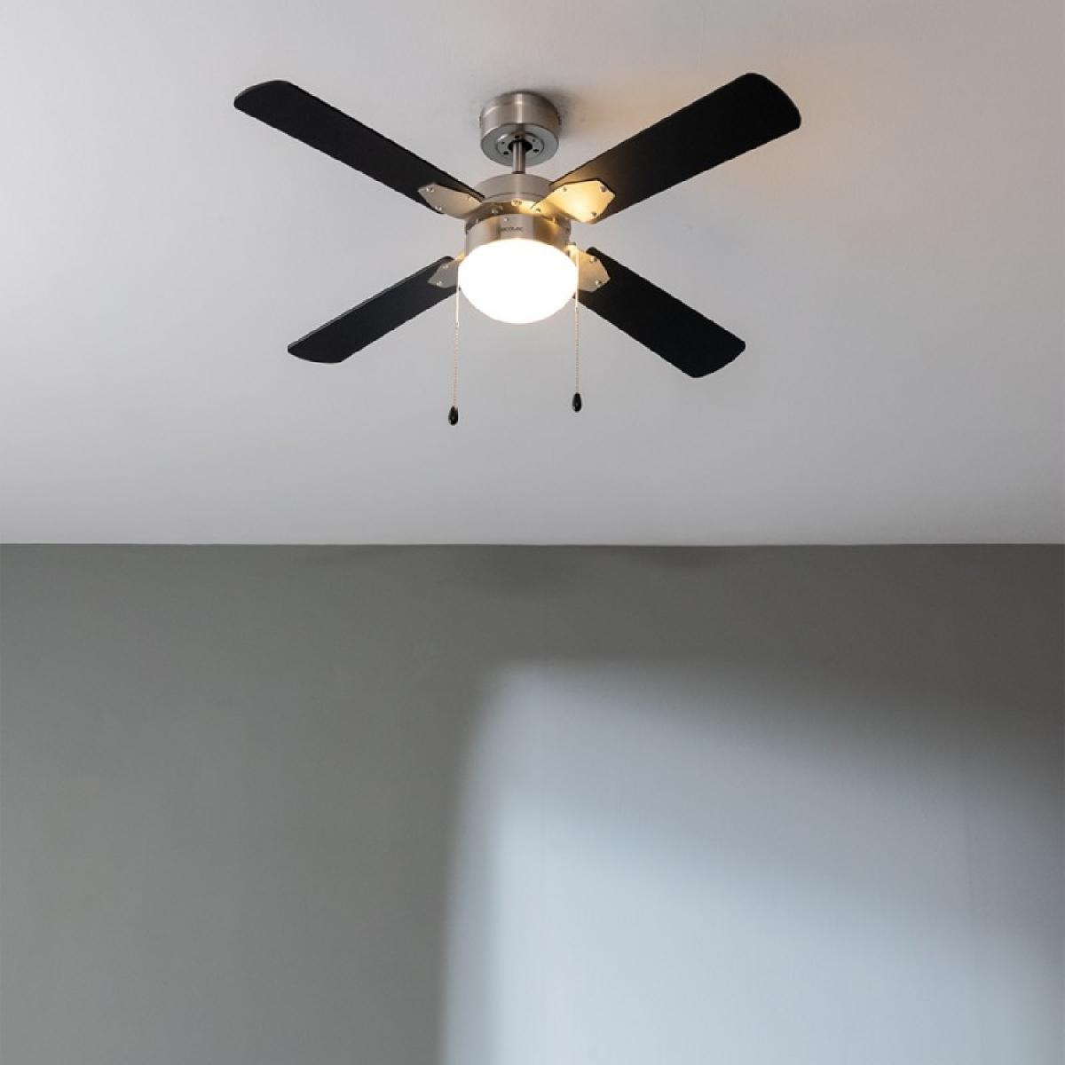 Cecotec Ventiladores de techo con luz EnergySilence Aero 450 IronBlack
