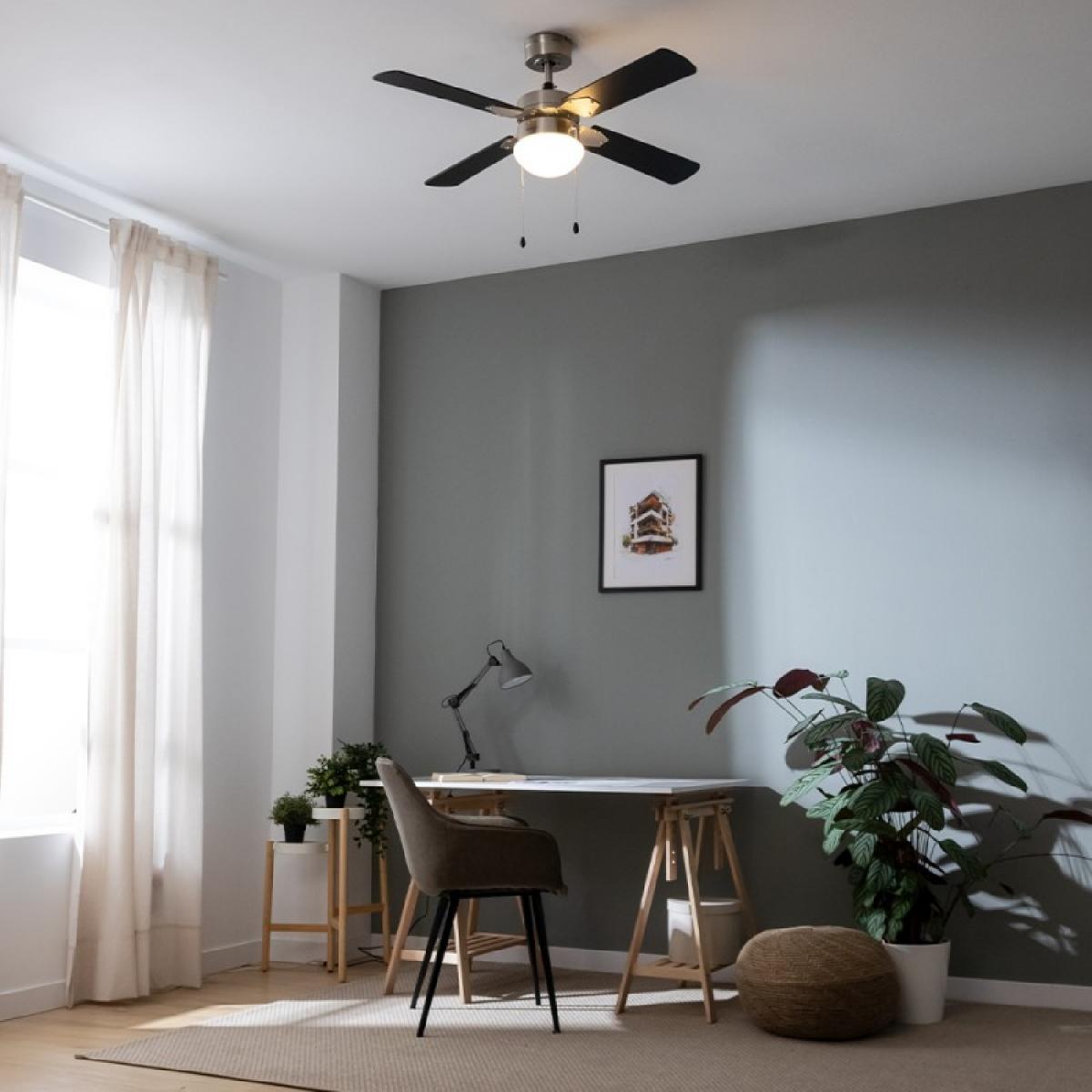 Cecotec Ventiladores de techo con luz EnergySilence Aero 450 IronBlack