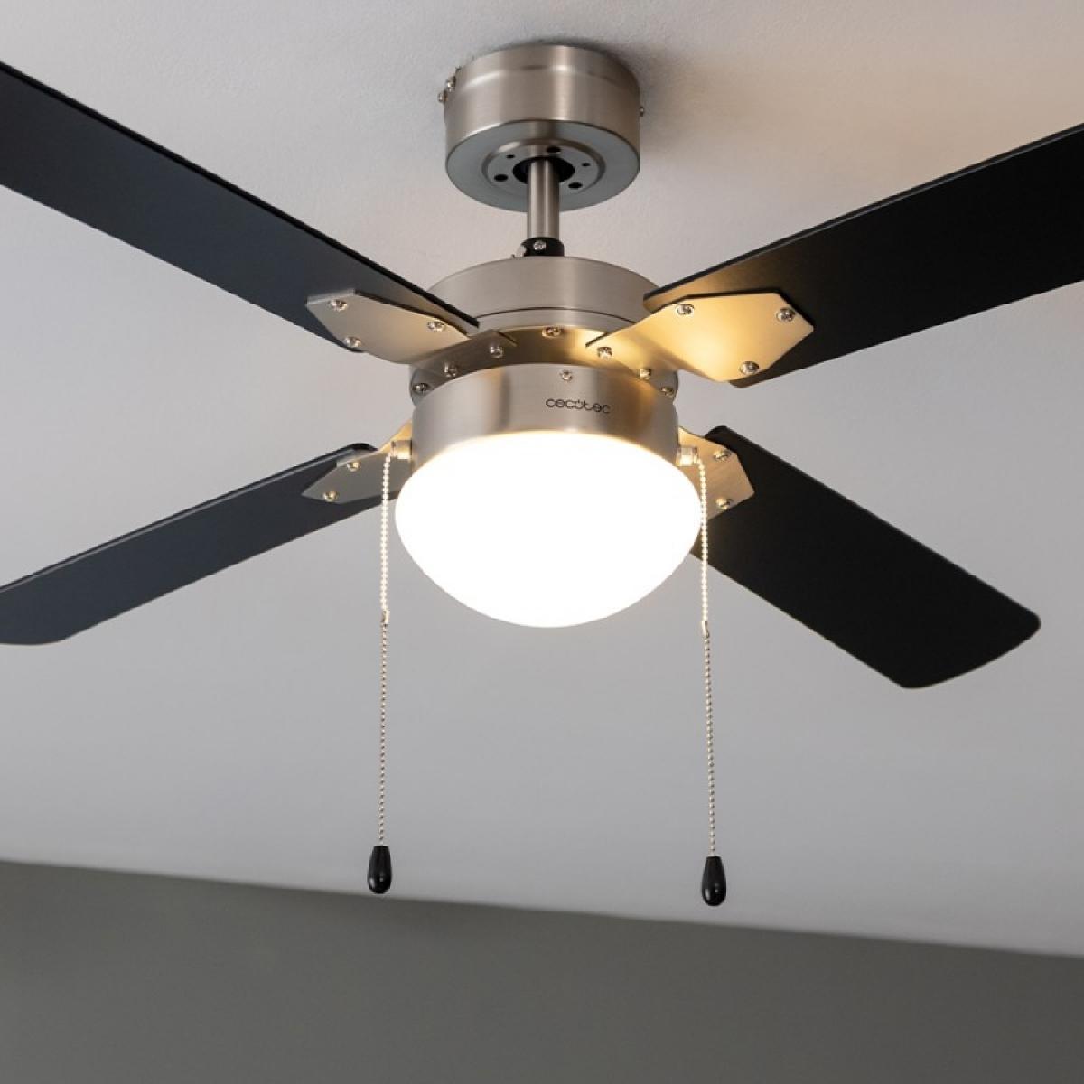 Cecotec Ventiladores de techo con luz EnergySilence Aero 450 IronBlack