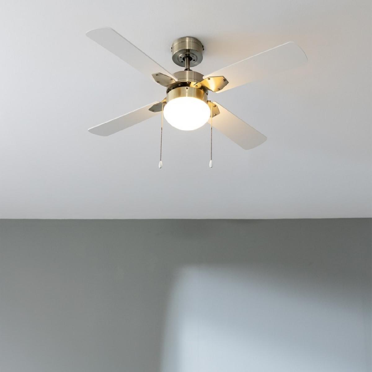 Cecotec Ventiladores de techo con luz EnergySilence Aero 450 GoldWhite