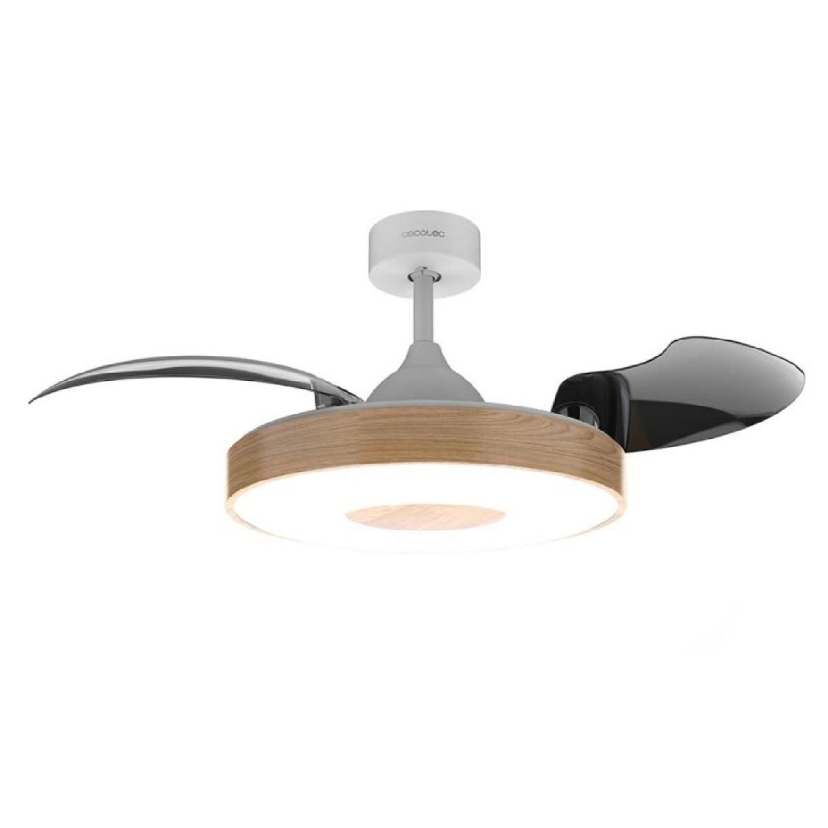 Cecotec Ventiladores de techo con luz EnergySilence Aero 4280 Invisible LightWood