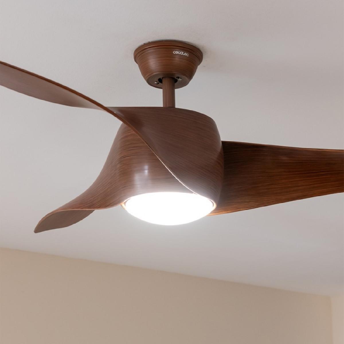 Cecotec Ventiladores de techo con luz EnergySilence Aero 5290 BlackWood