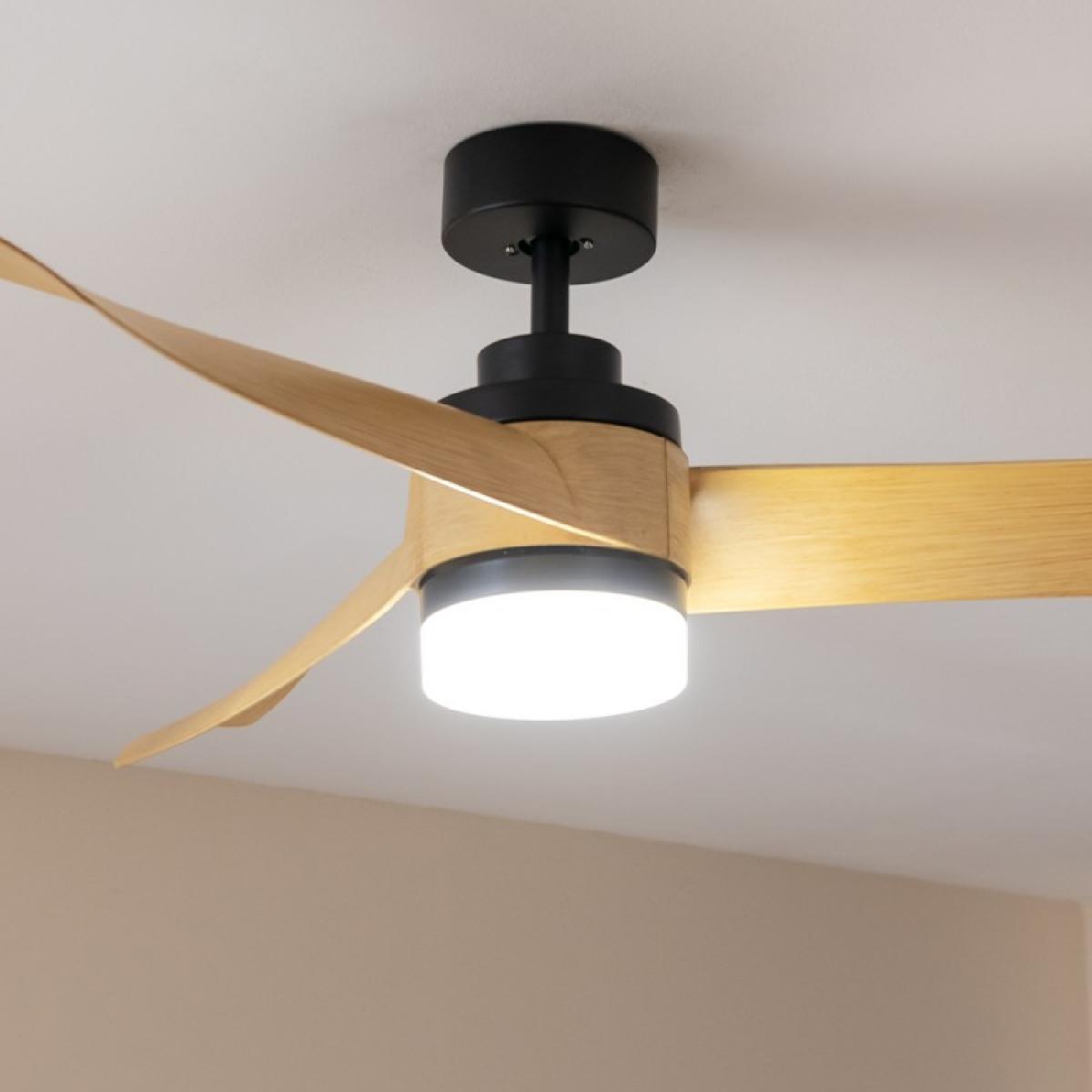 Cecotec Ventiladores de techo con luz EnergySilence Aero 5285 LightWood