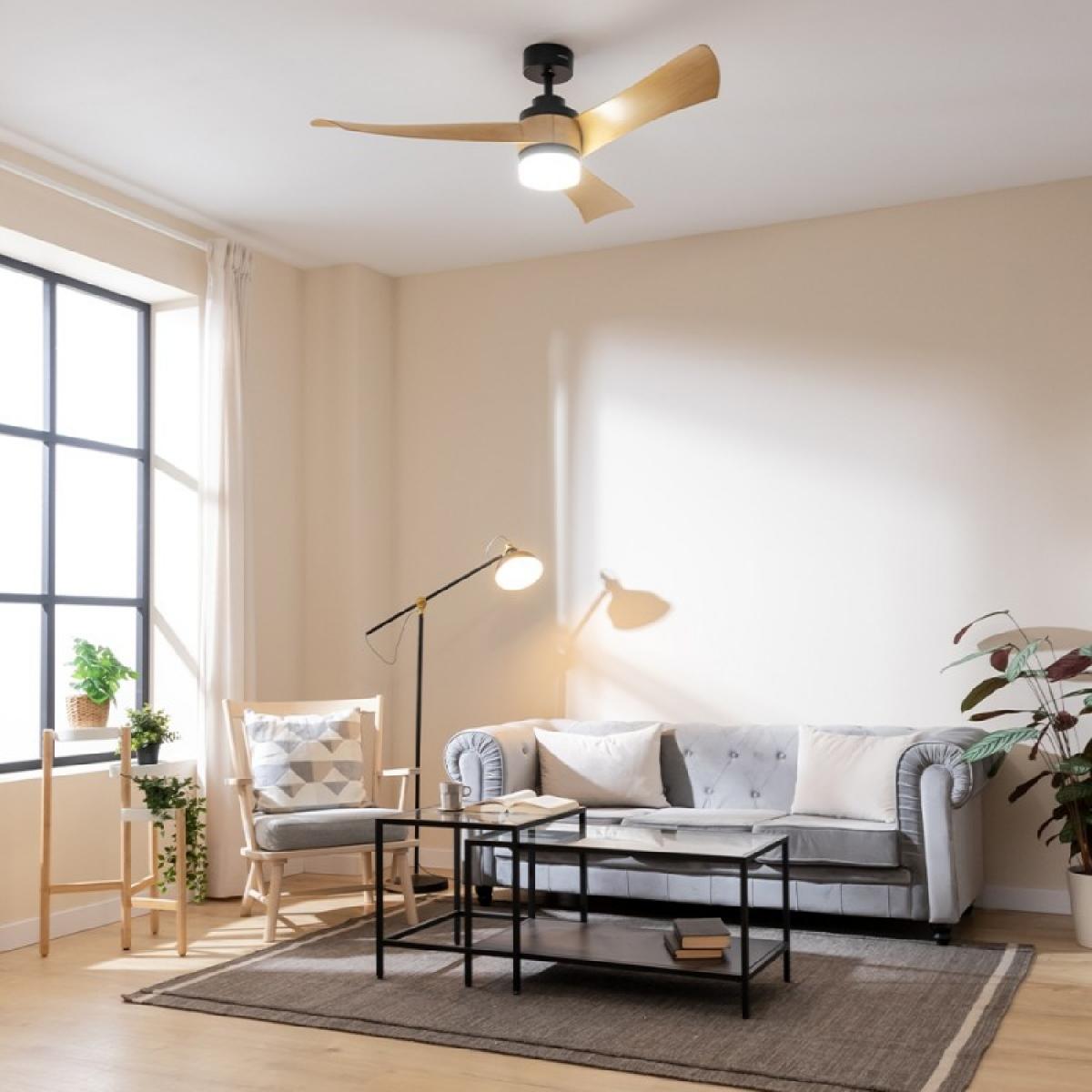 Cecotec Ventiladores de techo con luz EnergySilence Aero 5285 LightWood