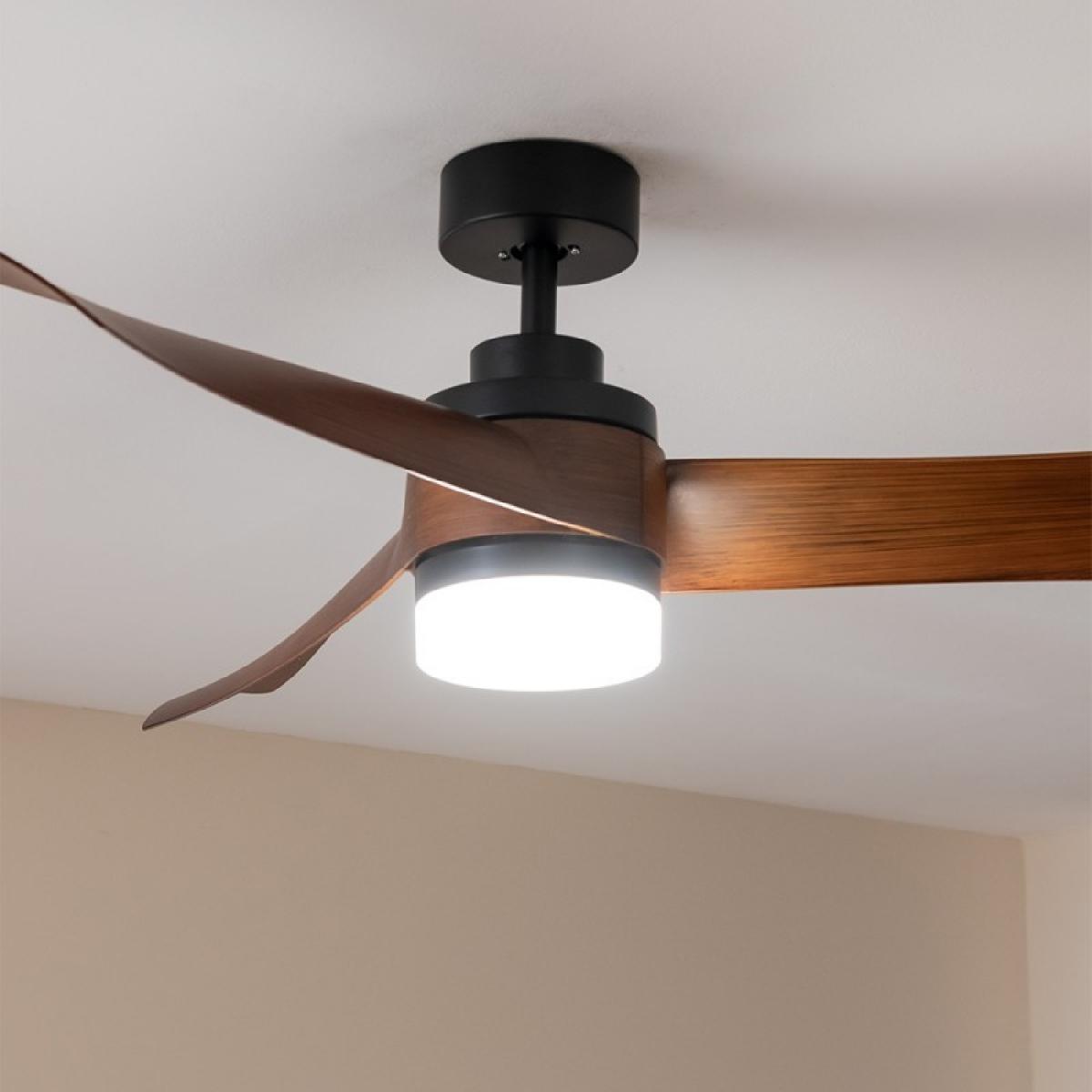 Cecotec Ventiladores de techo con luz EnergySilence Aero 5285 DarkWood