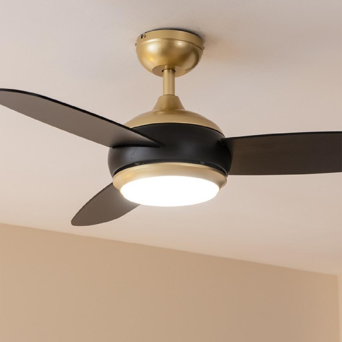 Cecotec Ventiladores de techo con luz EnergySilence Aero 4265 GoldBlack