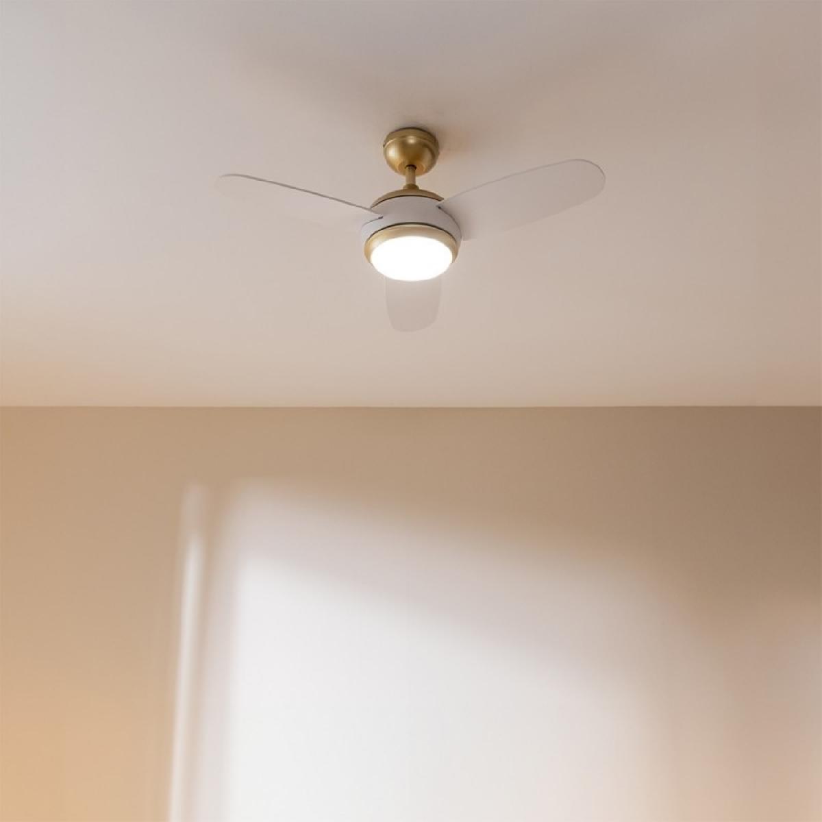 Cecotec Ventiladores de techo con luz EnergySilence Aero 4265 GoldWhite