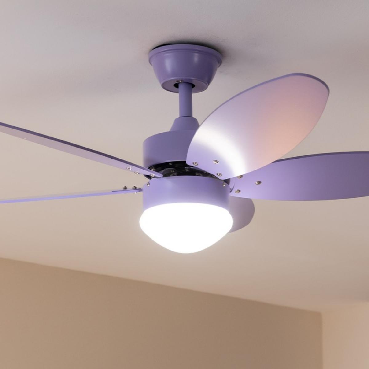 Cecotec Ventiladores de techo con luz EnergySilence Aero 4260 Full Purple