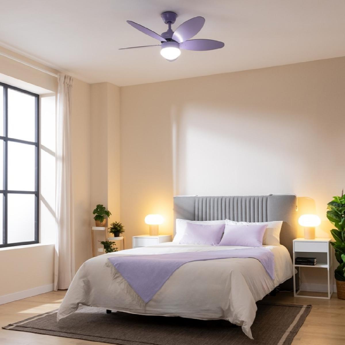 Cecotec Ventiladores de techo con luz EnergySilence Aero 4260 Full Purple