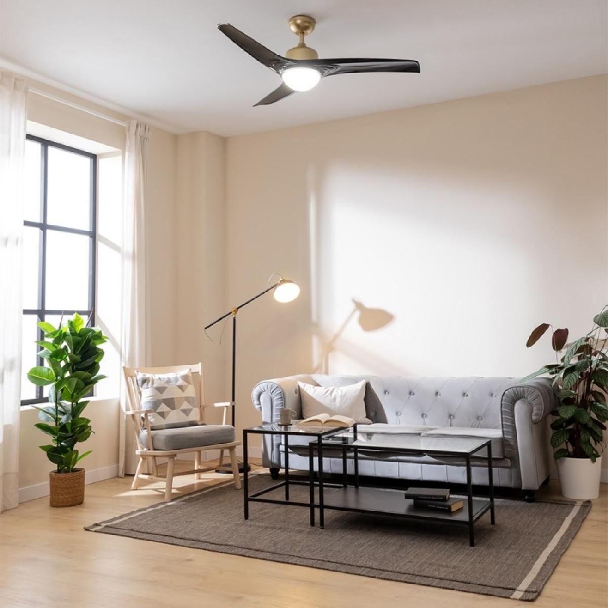 Cecotec Ventiladores de techo con luz EnergySilence Aero 560 GoldBlack
