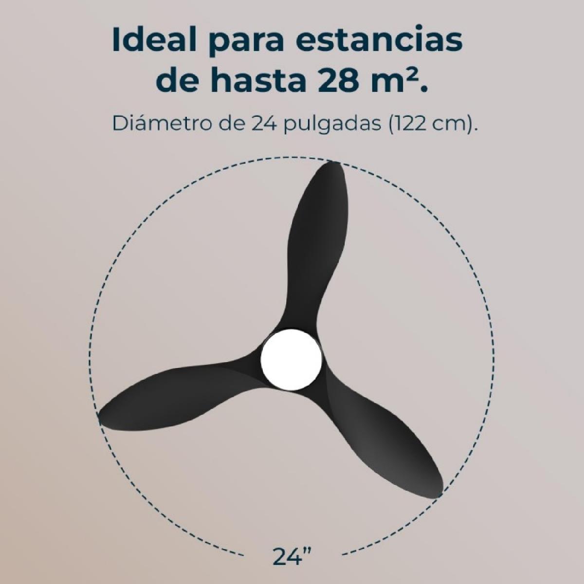 Cecotec Ventiladores de techo con luz EnergySilence Aero 5200 Black