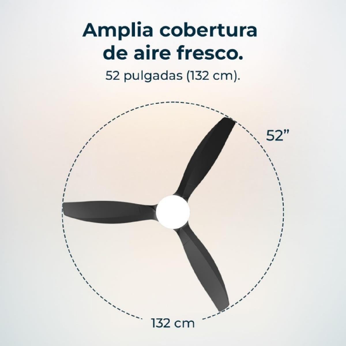 Cecotec Ventiladores de techo con luz EnergySilence Aero 5285 Sun BlackTransparent