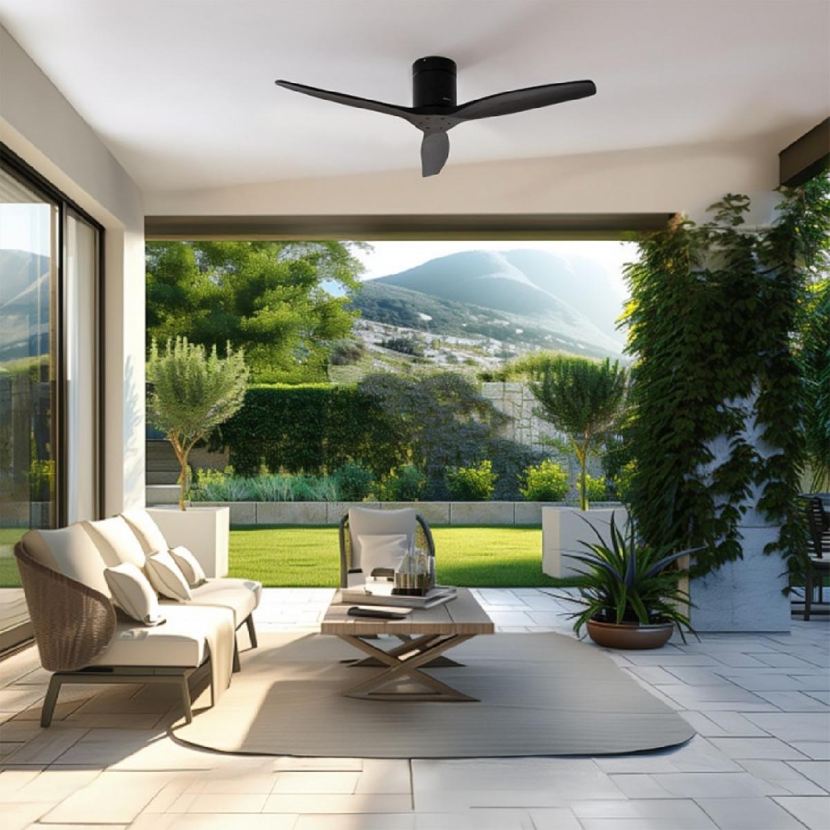 Cecotec Ventiladores de techo sin luz EnergySilence Aero 5500 Aqua Black&Black Connected