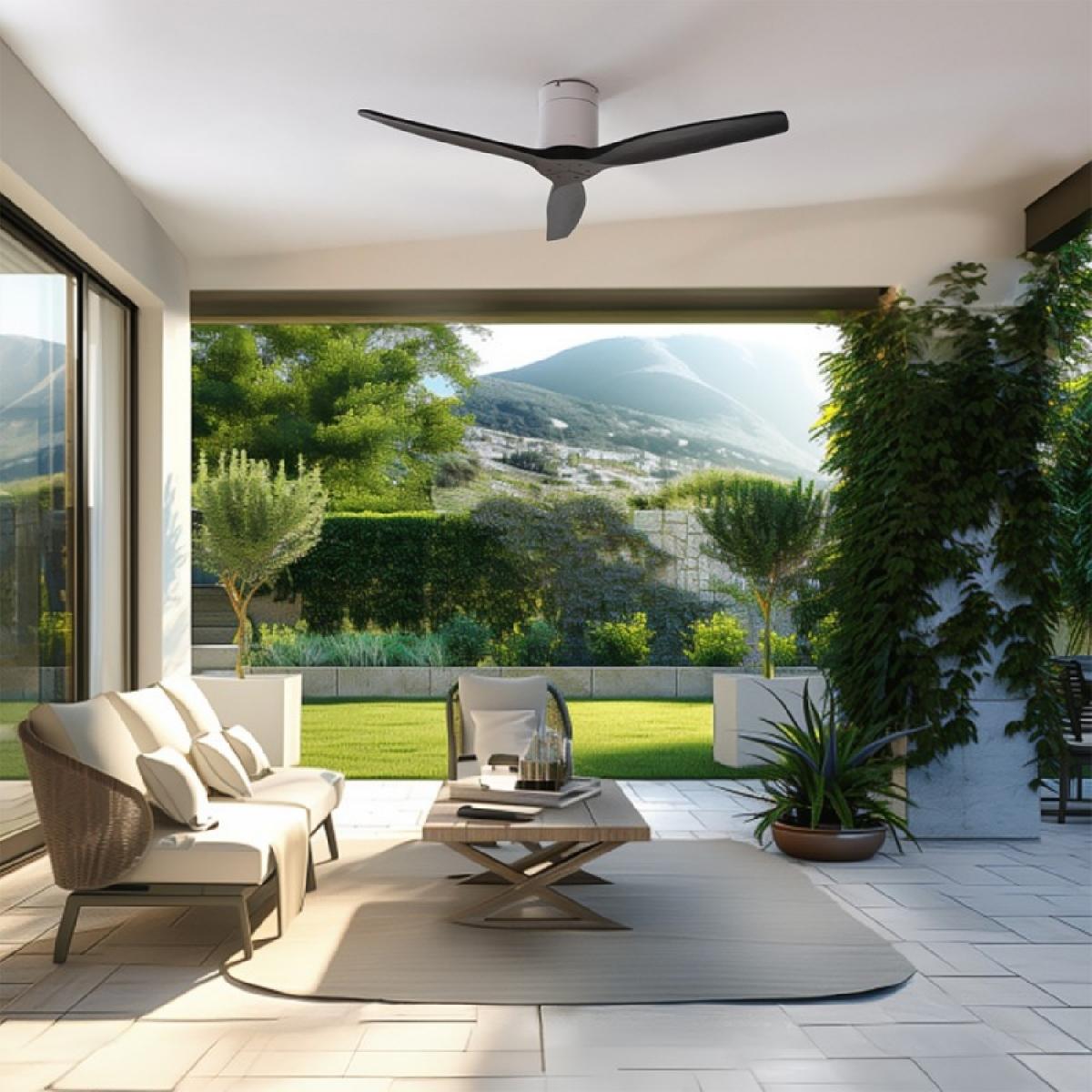 Cecotec Ventiladores de techo sin luz EnergySilence Aero 5500 Aqua White&Black Connected