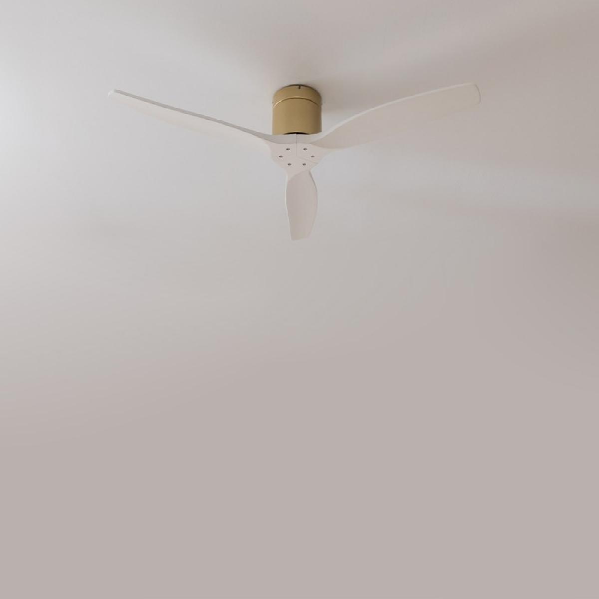 Cecotec Ventiladores de techo sin luz EnergySilence Aero 5500 Aqua GoldWhiteWood Connected