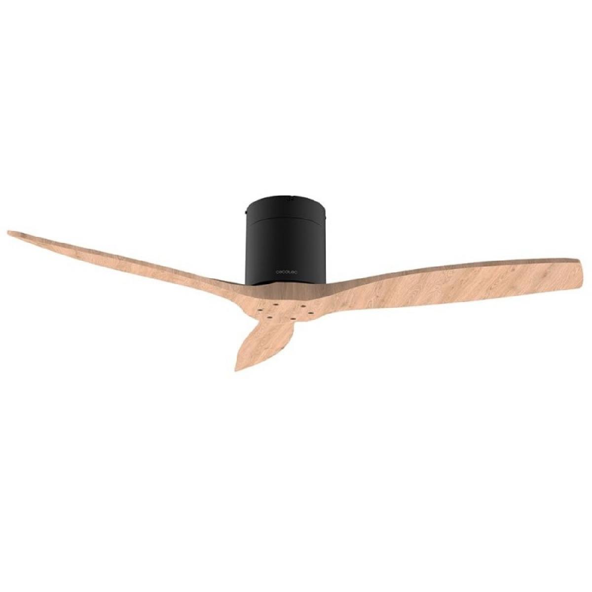 Cecotec Ventiladores de techo sin luz EnergySilence Aero 5500 Aqua Black&LightWood Connected
