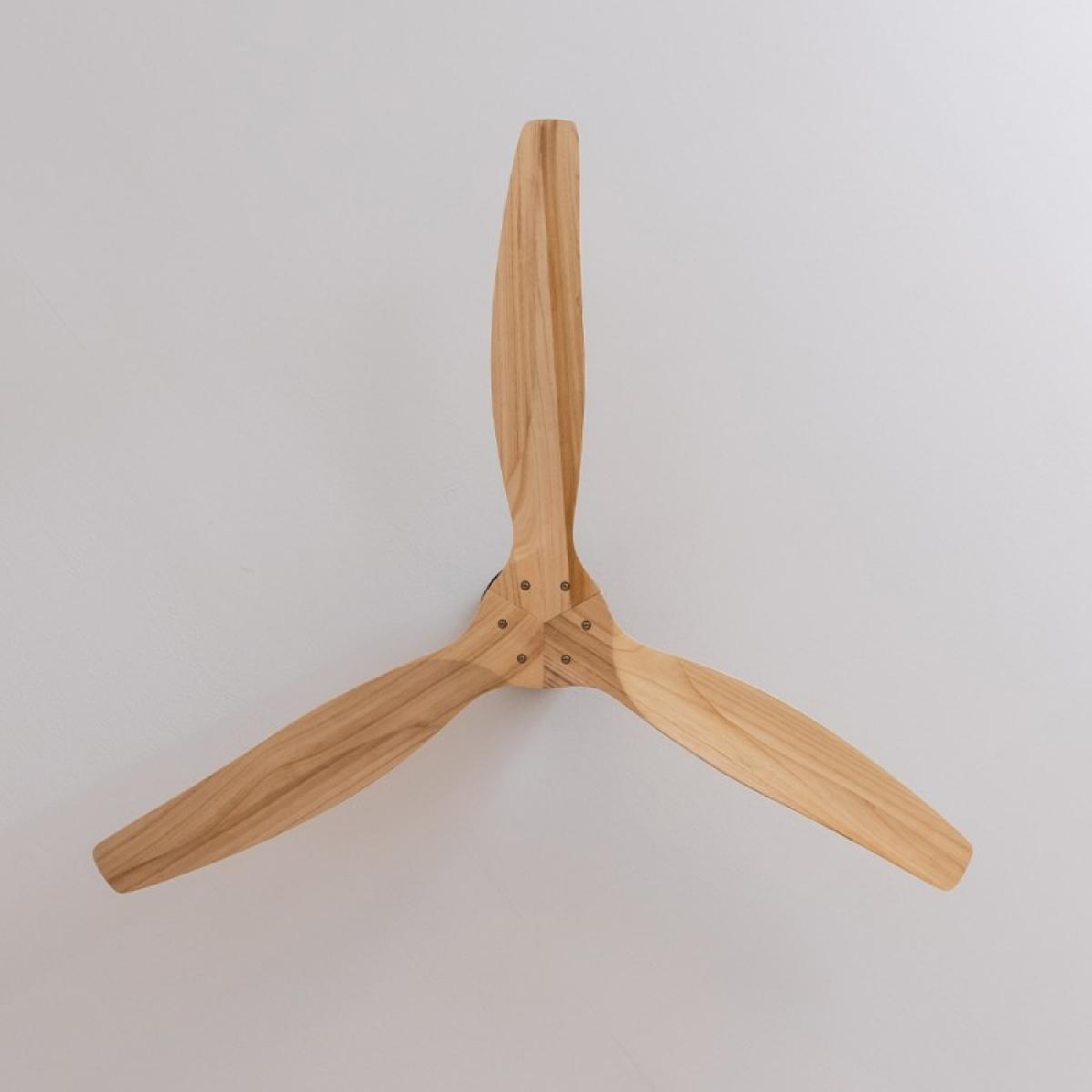 Cecotec Ventiladores de techo sin luz EnergySilence Aero 5500 Aqua Black&LightWood Connected