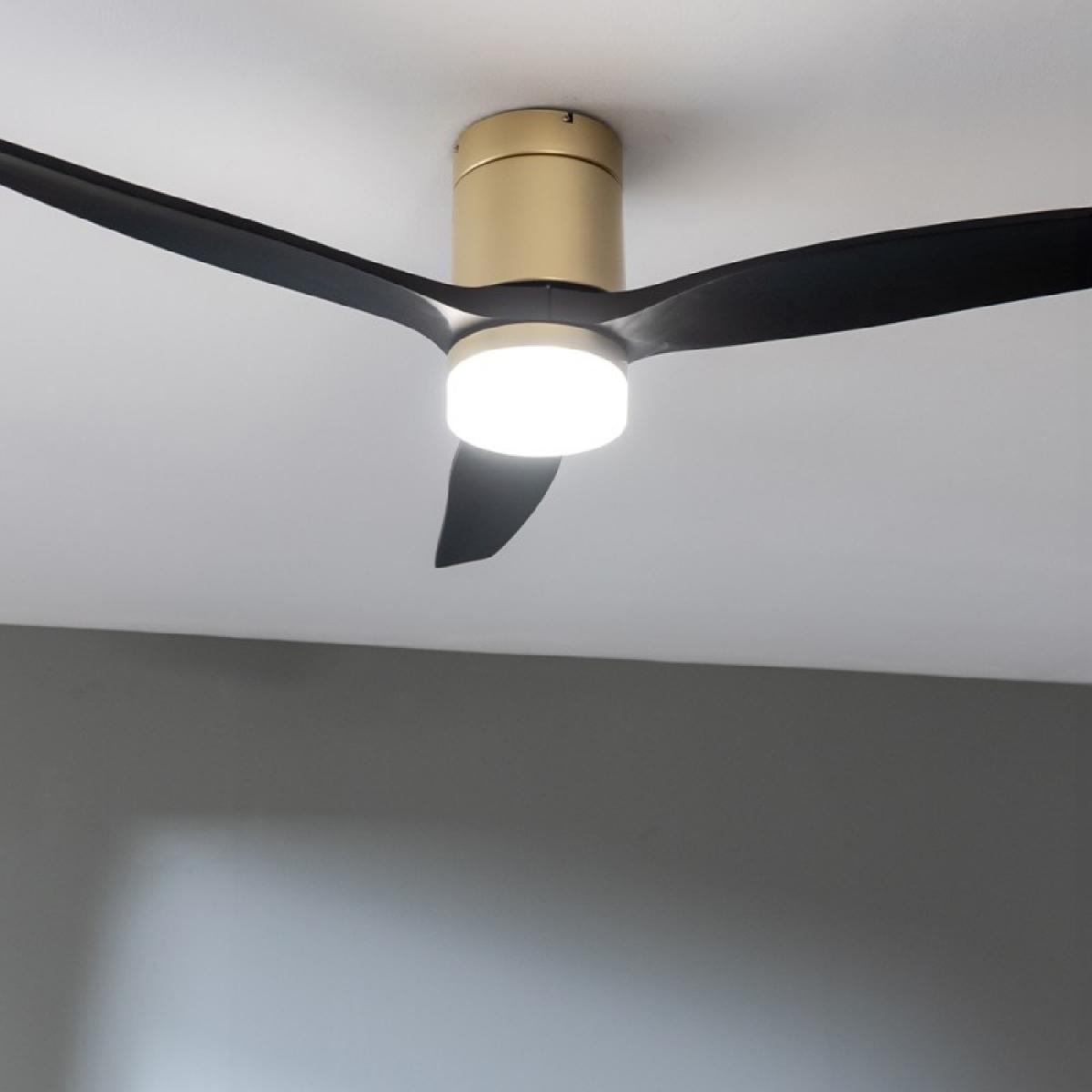 Cecotec Ventiladores de techo con luz EnergySilence Aero 5600 Aqua GoldBlack Connected