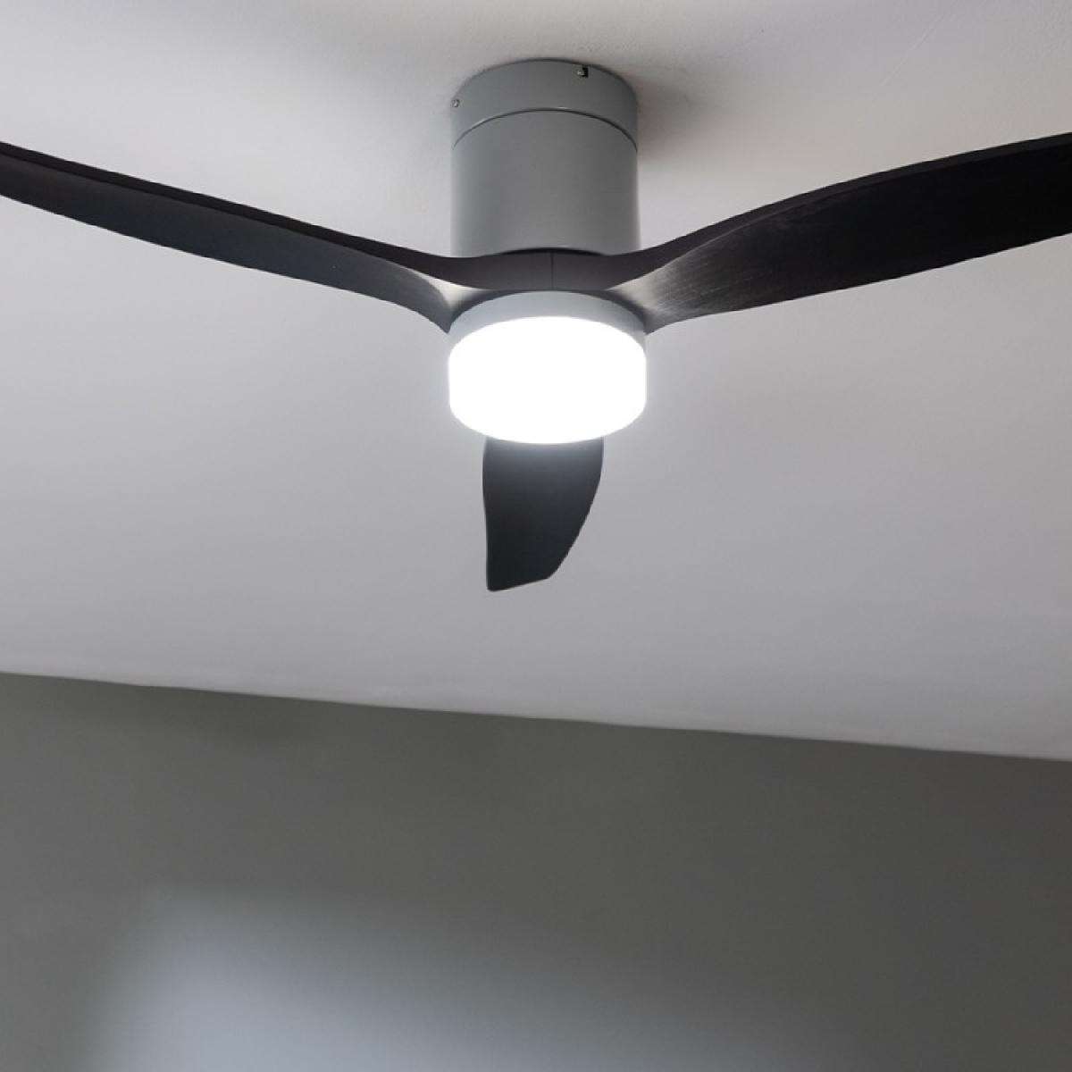 Cecotec Ventiladores de techo con luz EnergySilence Aero 5600 Aqua IronBlack Connected