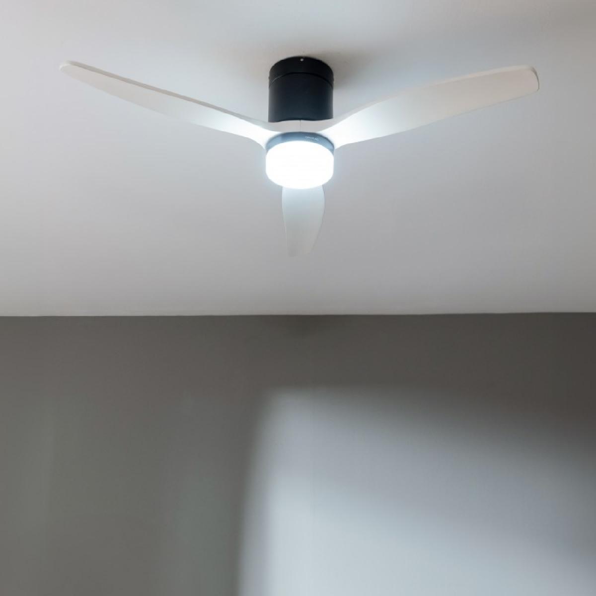 Cecotec Ventiladores de techo con luz EnergySilence Aero 5600 Aqua Black&White Connected