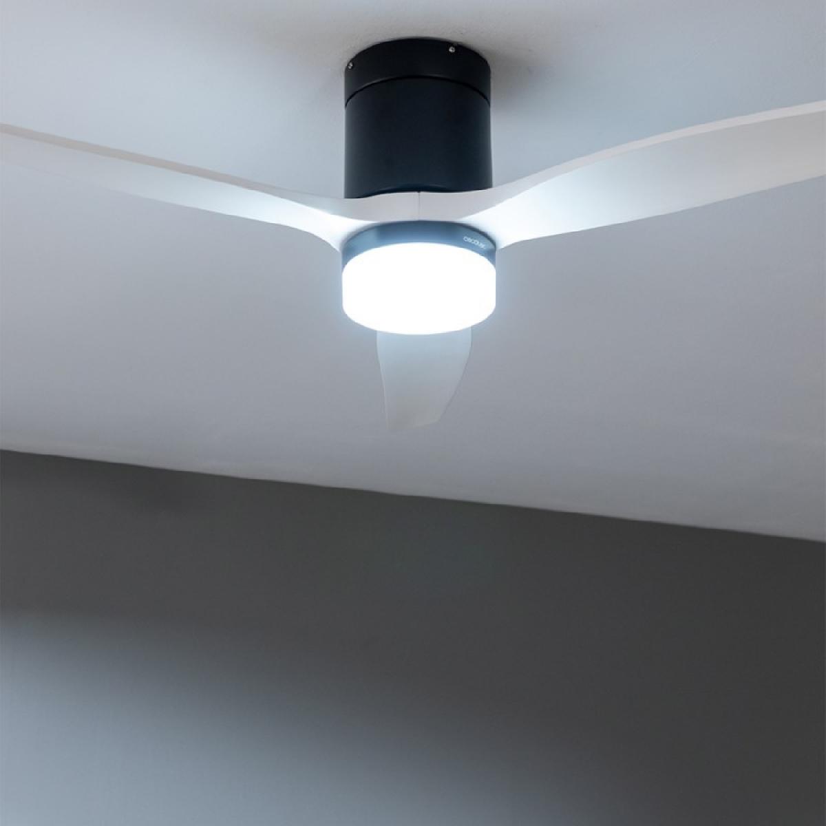 Cecotec Ventiladores de techo con luz EnergySilence Aero 5600 Aqua Black&White Connected