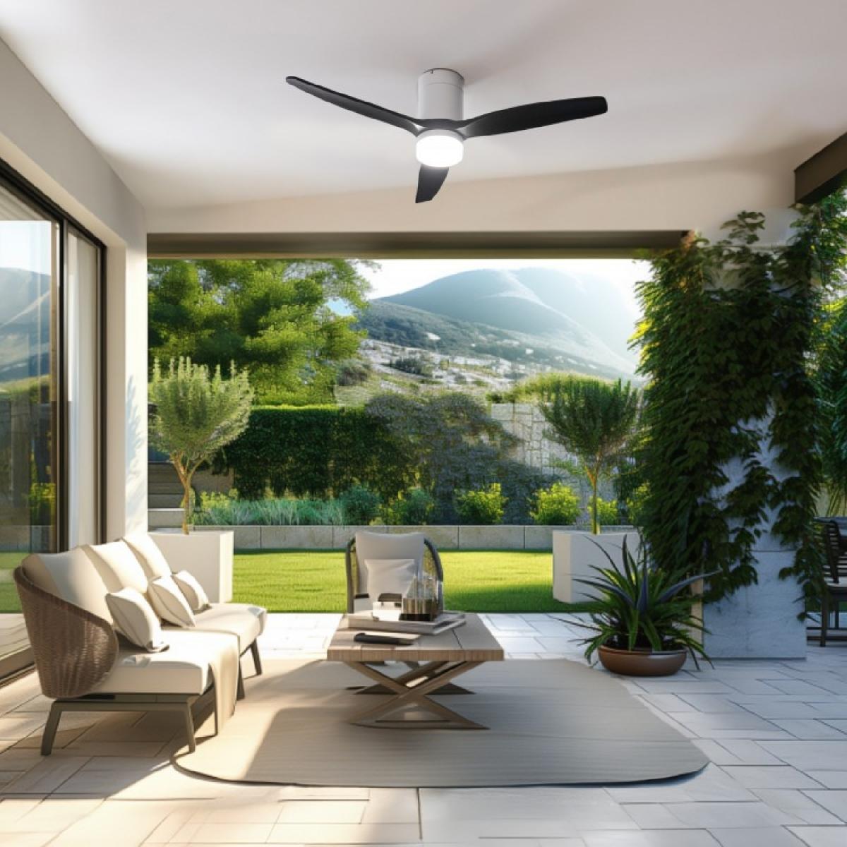 Cecotec Ventiladores de techo con luz EnergySilence Aero 5600 Aqua White&Black Connected
