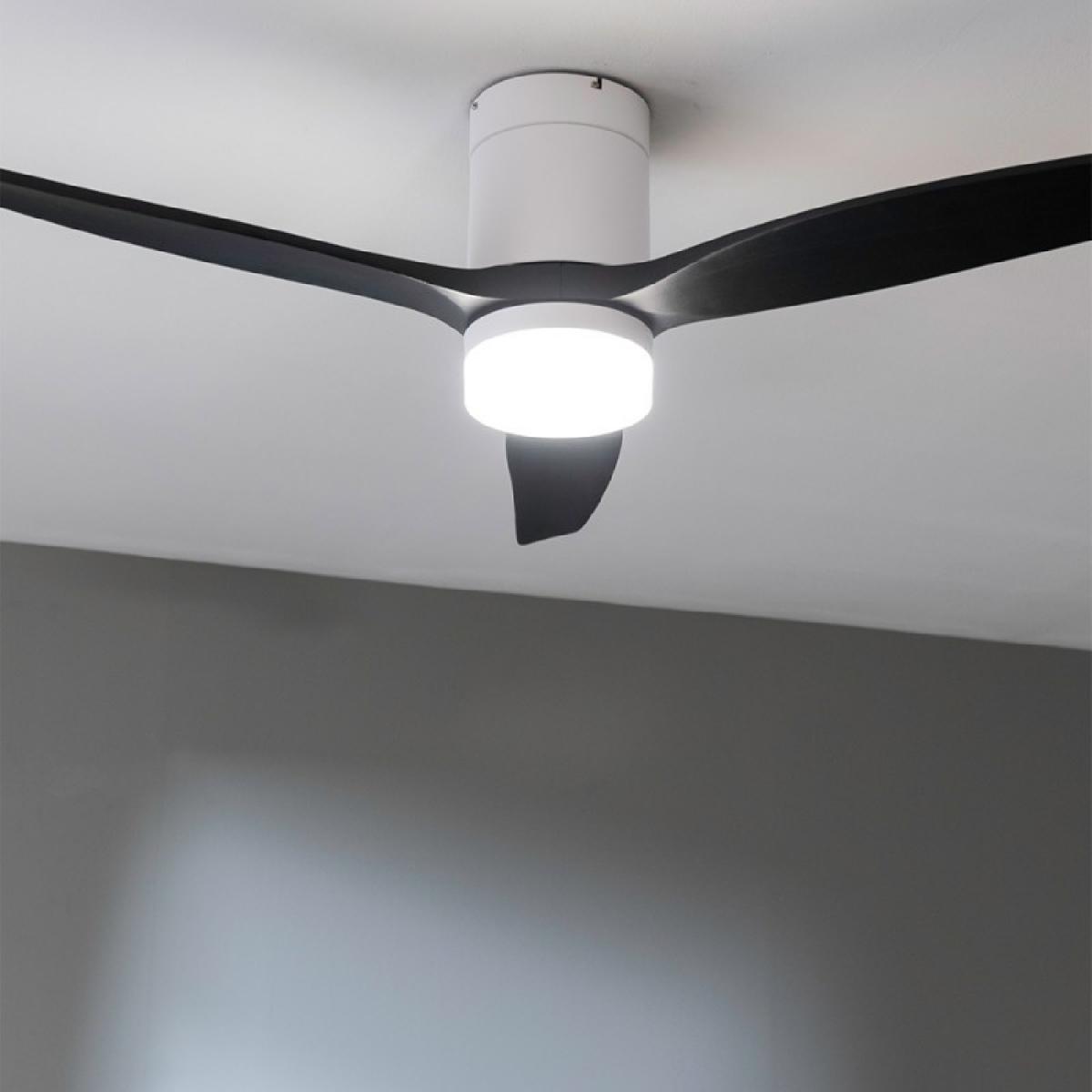 Cecotec Ventiladores de techo con luz EnergySilence Aero 5600 Aqua White&Black Connected