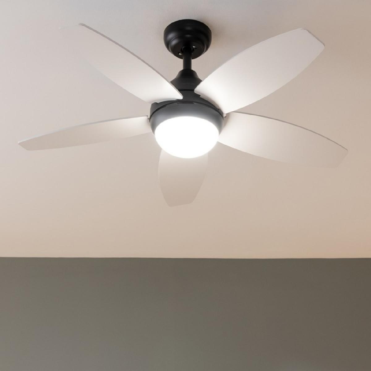 Cecotec Ventiladores de techo con luz EnergySilence Aero 4200 Black&LightWood