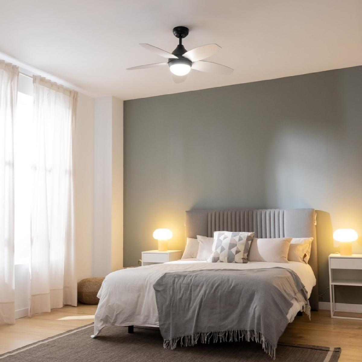 Cecotec Ventiladores de techo con luz EnergySilence Aero 4200 Black&LightWood