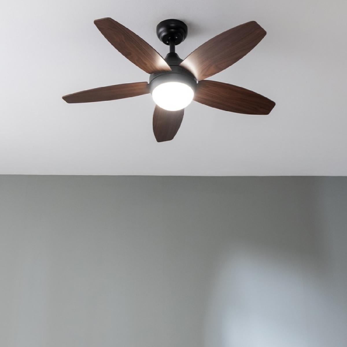 Cecotec Ventiladores de techo con luz EnergySilence Aero 4200 Black&DarkWood