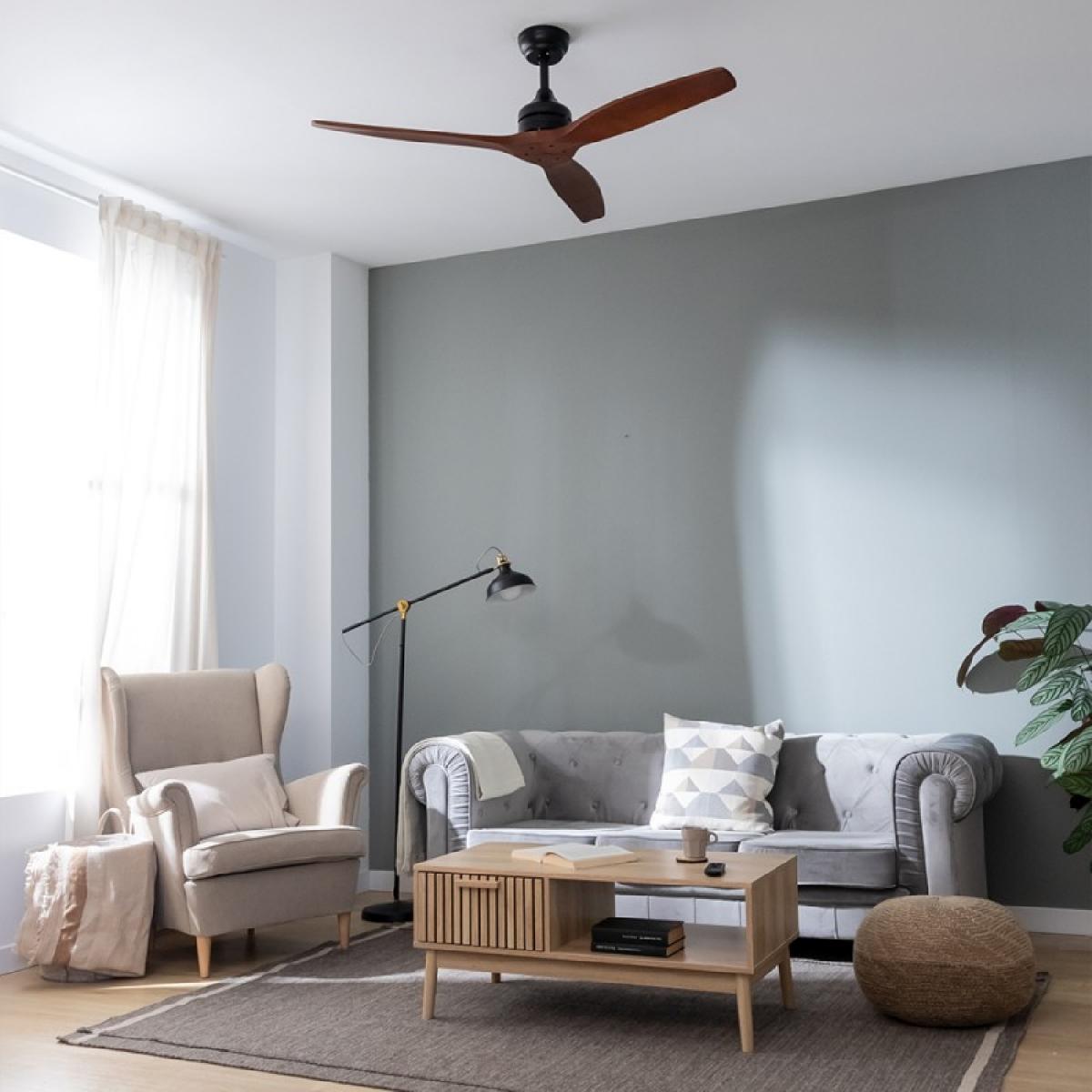 Cecotec Ventiladores de techo sin luz EnergySilence Aero 5270 DarkWood