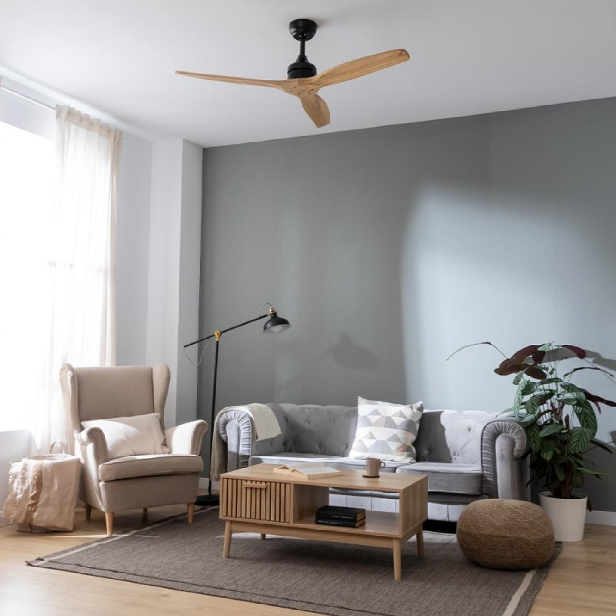 Cecotec Ventiladores de techo sin luz EnergySilence Aero 5270 Black&LightWood