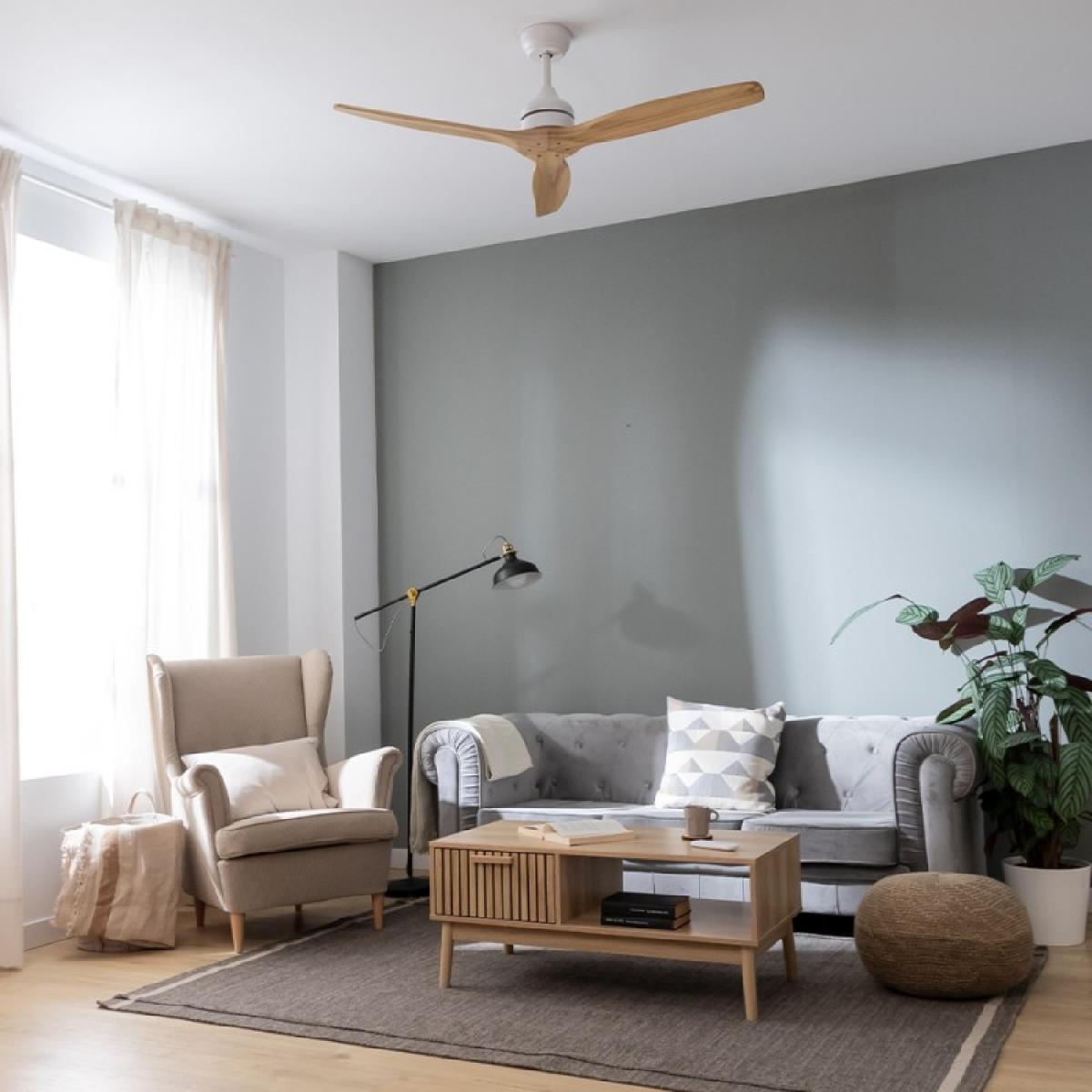 Cecotec Ventiladores de techo sin luz EnergySilence Aero 5270 LightWood