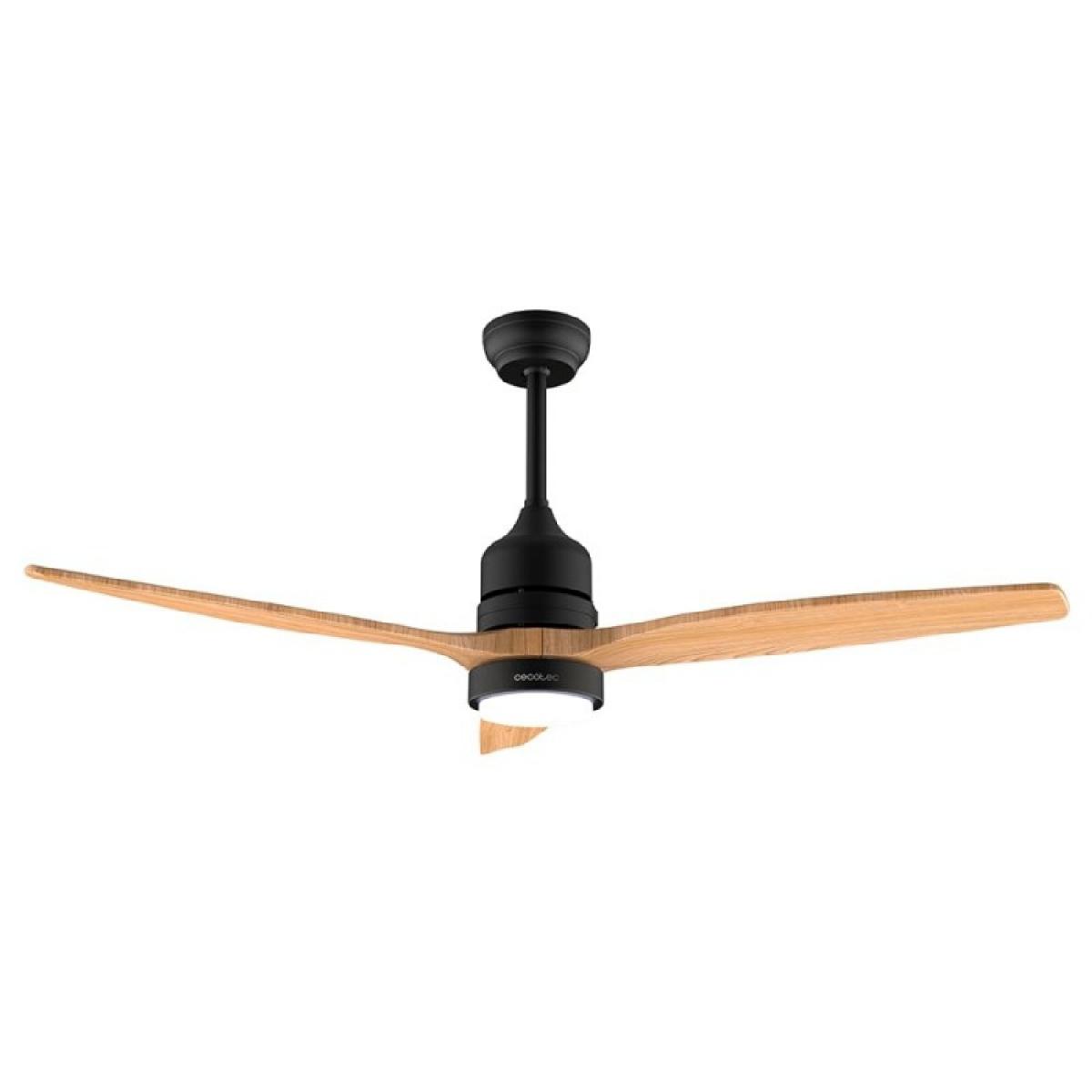 Cecotec Ventiladores de techo con luz EnergySilence Aero 5275 Black&LightWood