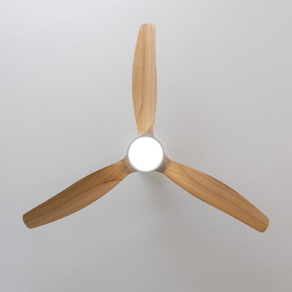 Cecotec Ventiladores de techo con luz EnergySilence Aero 5275 Black&LightWood