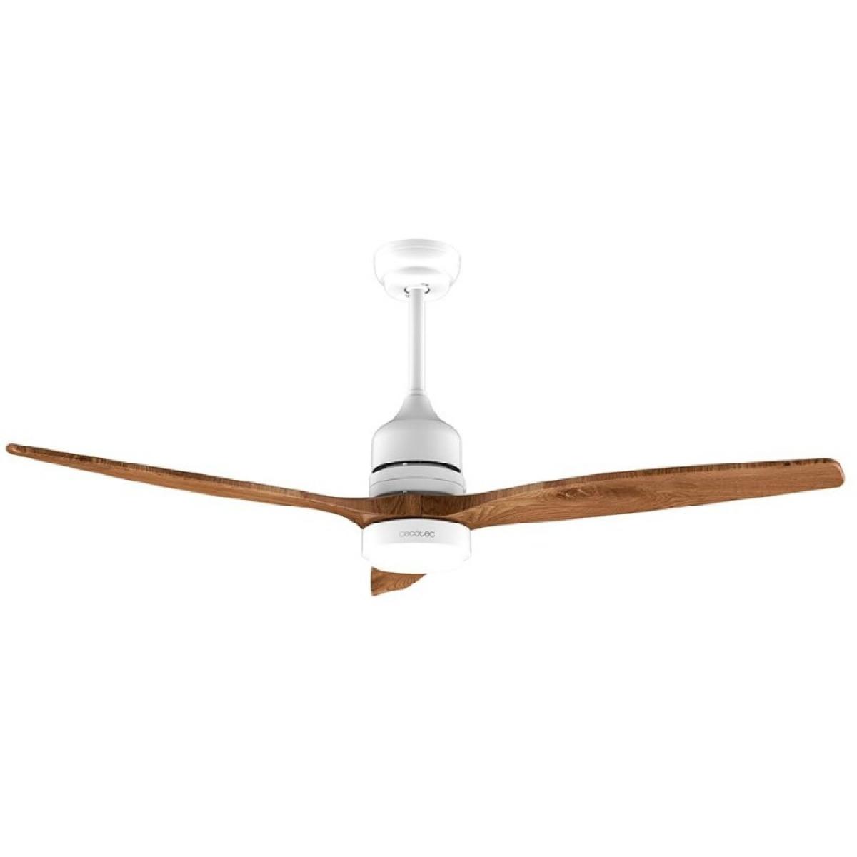 Cecotec Ventiladores de techo con luz EnergySilence Aero 5275 White&BlackWood