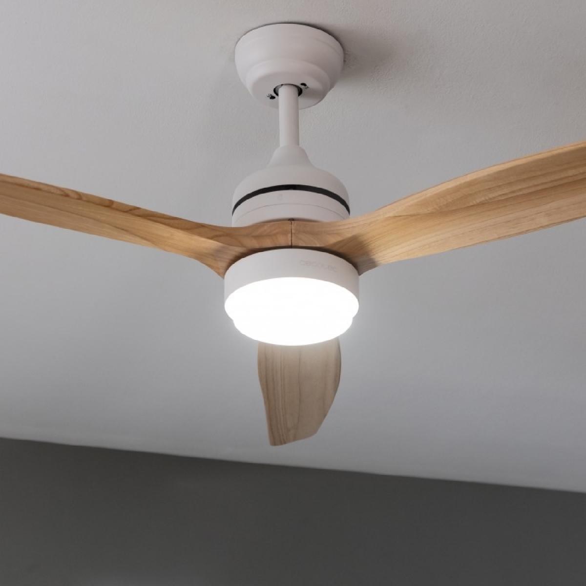 Cecotec Ventiladores de techo con luz EnergySilence Aero 5275 LightWood