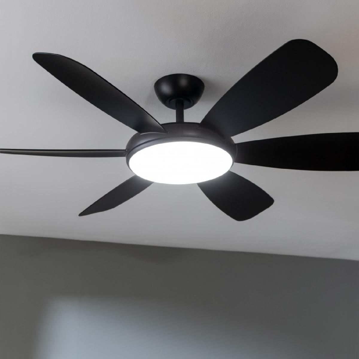 Cecotec Ventiladores de techo con luz EnergySilence Aero 5200 Black Pro