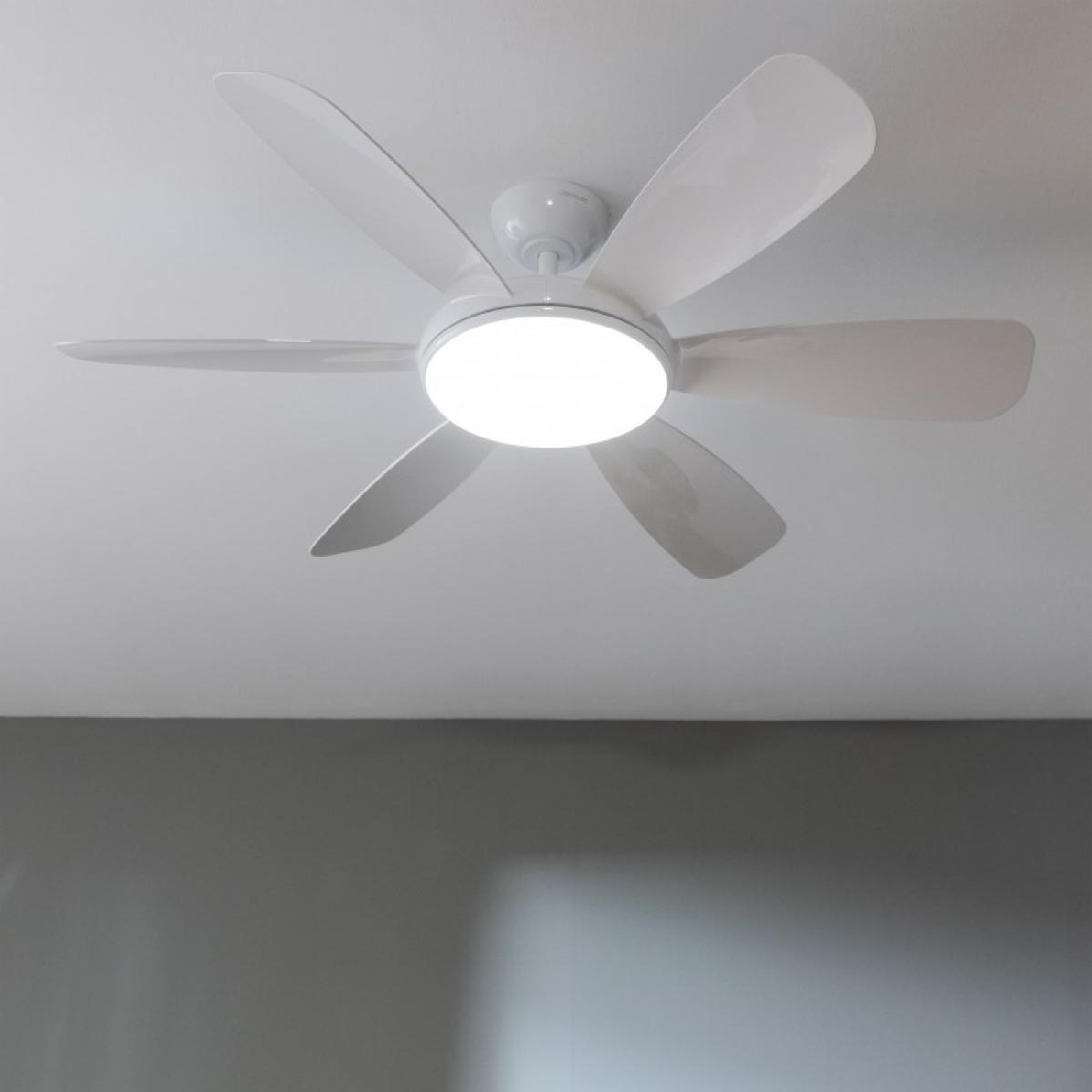 Cecotec Ventiladores de techo con luz EnergySilence Aero 5200 White Pro