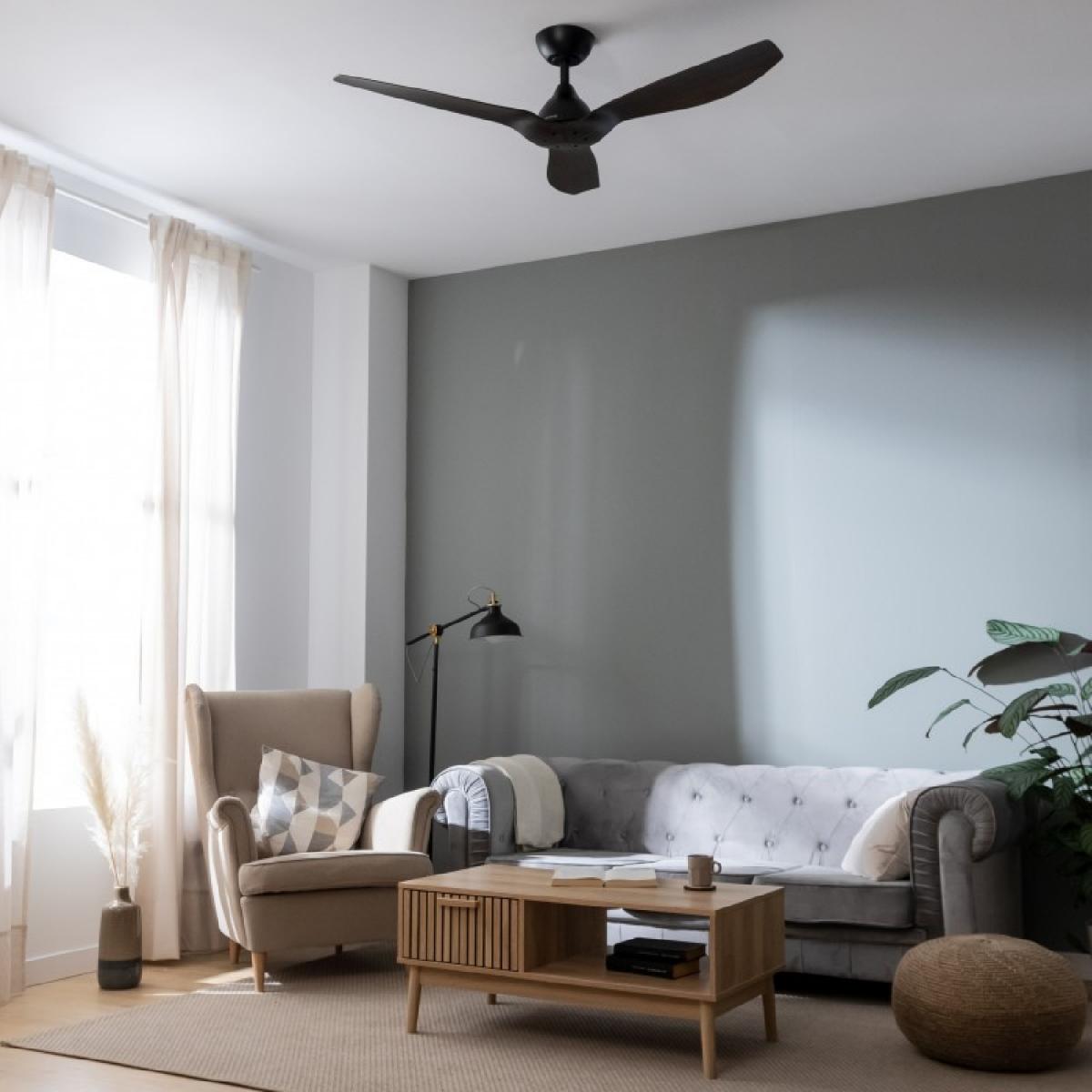 Cecotec Ventiladores de techo sin luz EnergySilence Aero 5200 BlackWood