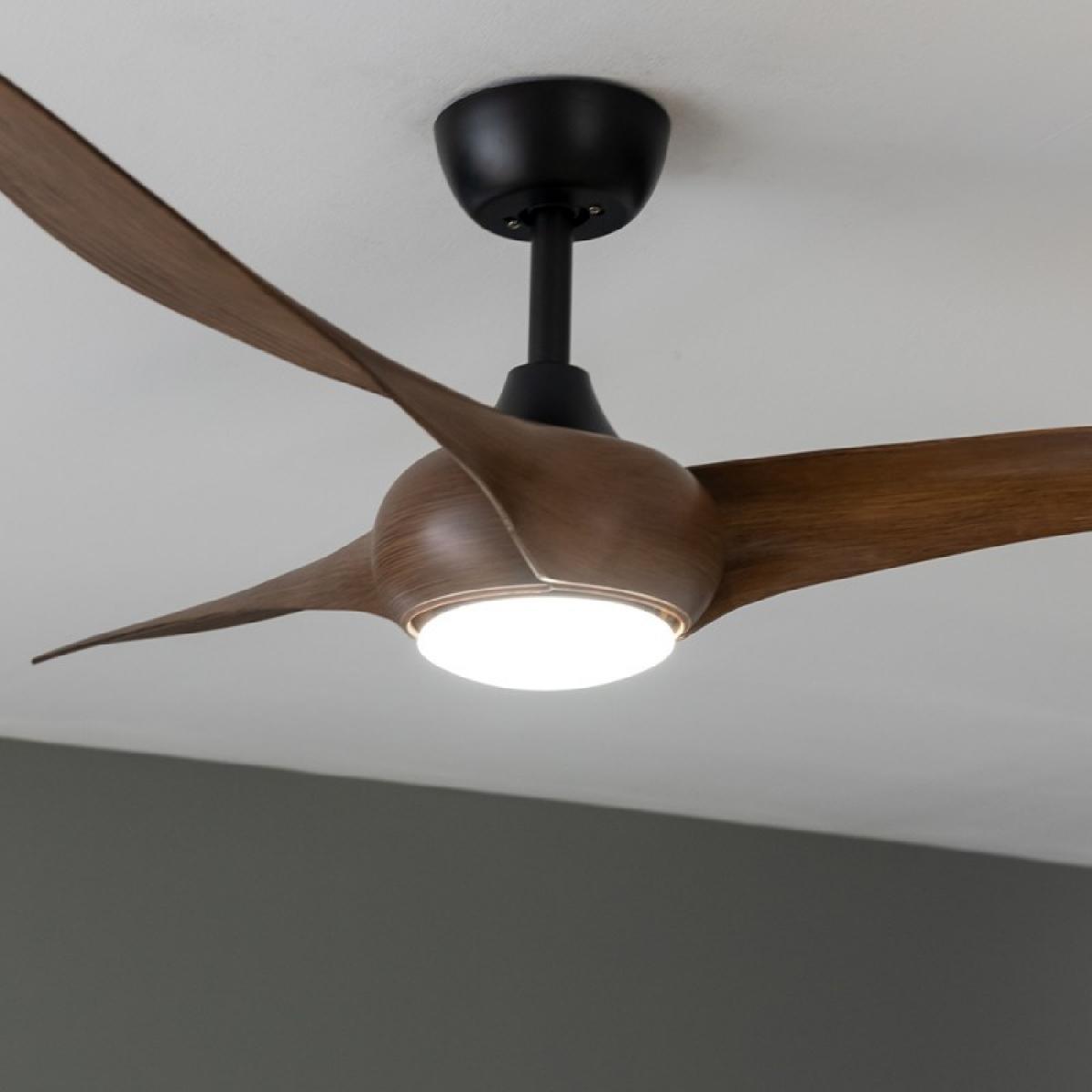 Cecotec Ventiladores de techo con luz EnergySilence Aero 5295 DarkWood