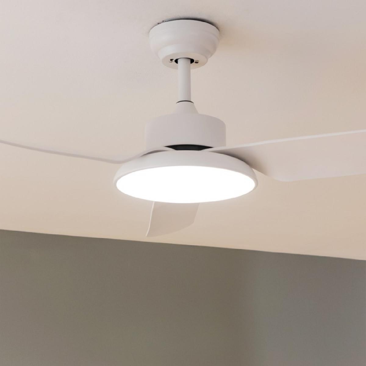 Cecotec Ventiladores de techo con luz EnergySilence Aero 5200 Light White
