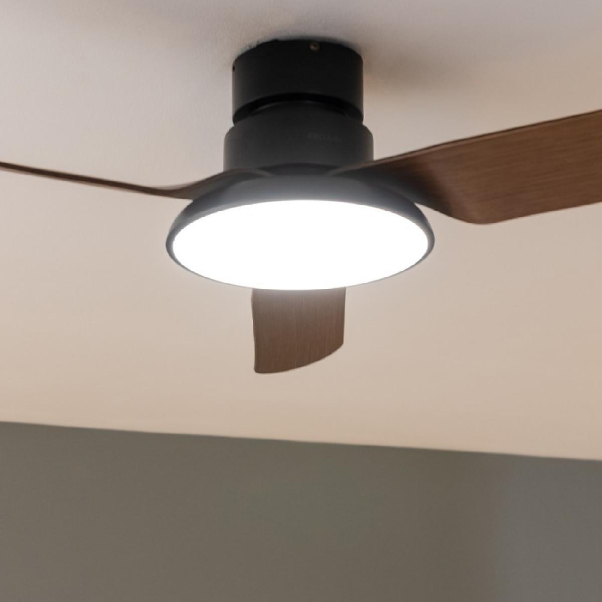 Cecotec Ventiladores de techo con luz EnergySilence Aero 5200 Light DarkWood