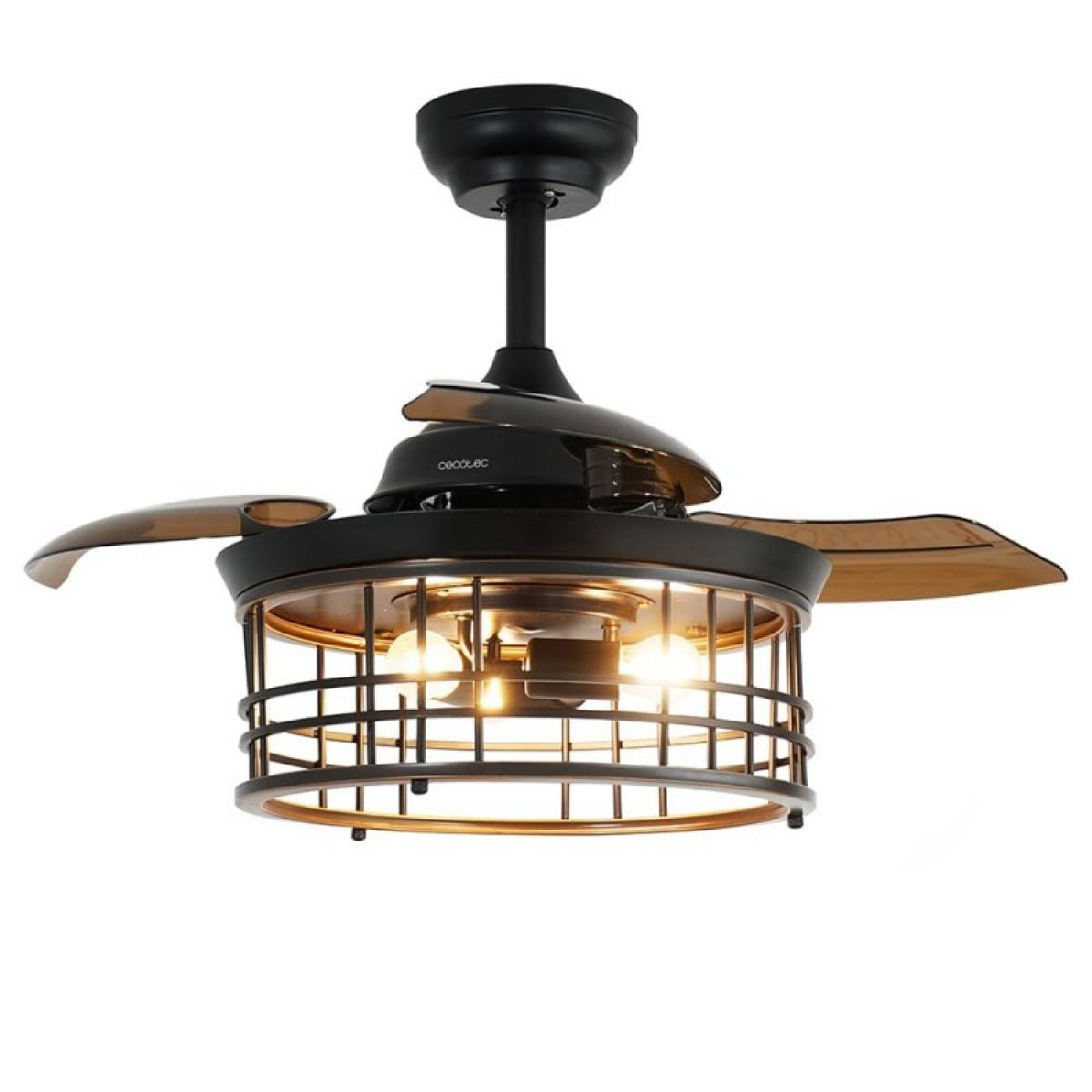 Cecotec Ventiladores de techo con luz EnergySilence Aero 3600 Invisible Metalic Style