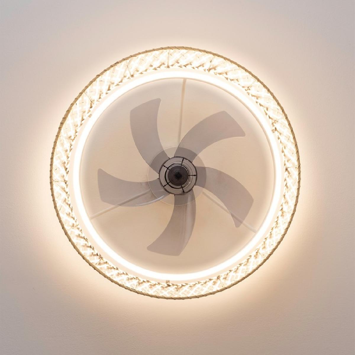 Cecotec Ventiladores de techo con luz EnergySilence LampAero 610 Natural Design