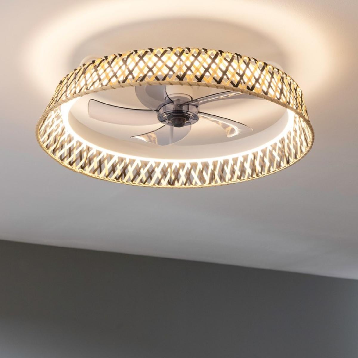 Cecotec Ventiladores de techo con luz EnergySilence LampAero 610 Natural Design