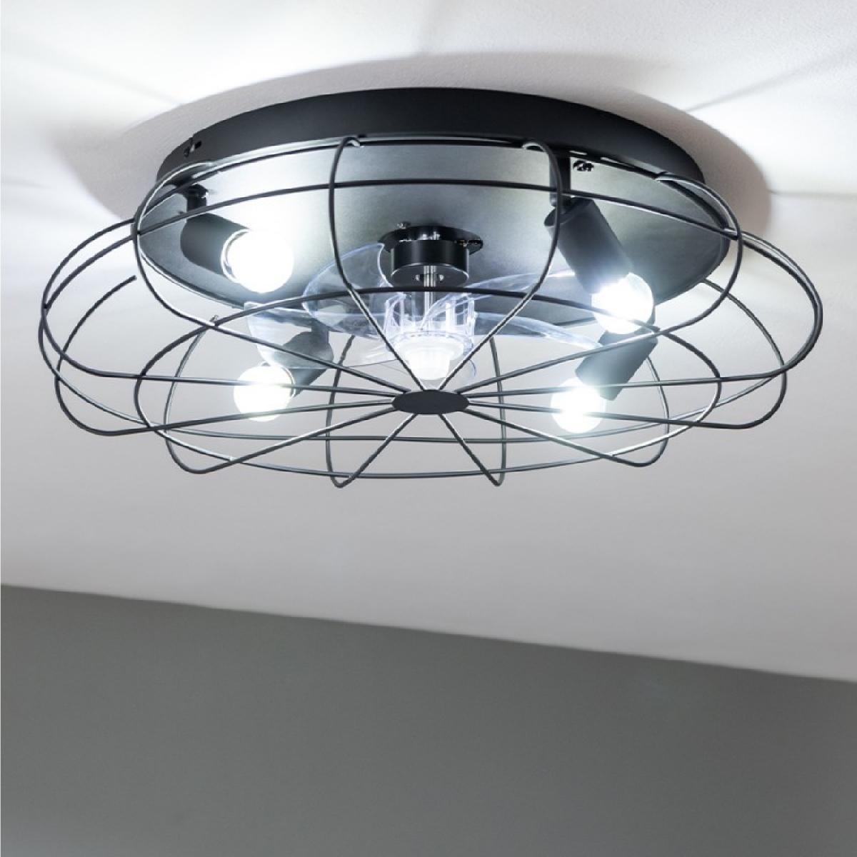 Cecotec Ventiladores de techo con luz EnergySilence LampAero 600 Iron Design