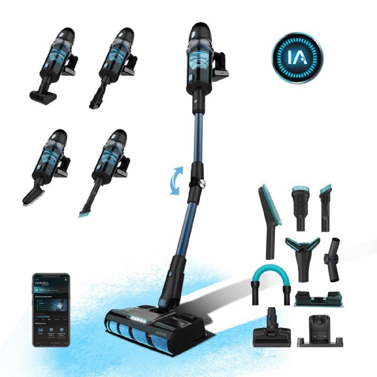 Cecotec Aspiradores verticales BLDC Conga Rockstar 9500 Connected Ergowet 3000 IA
